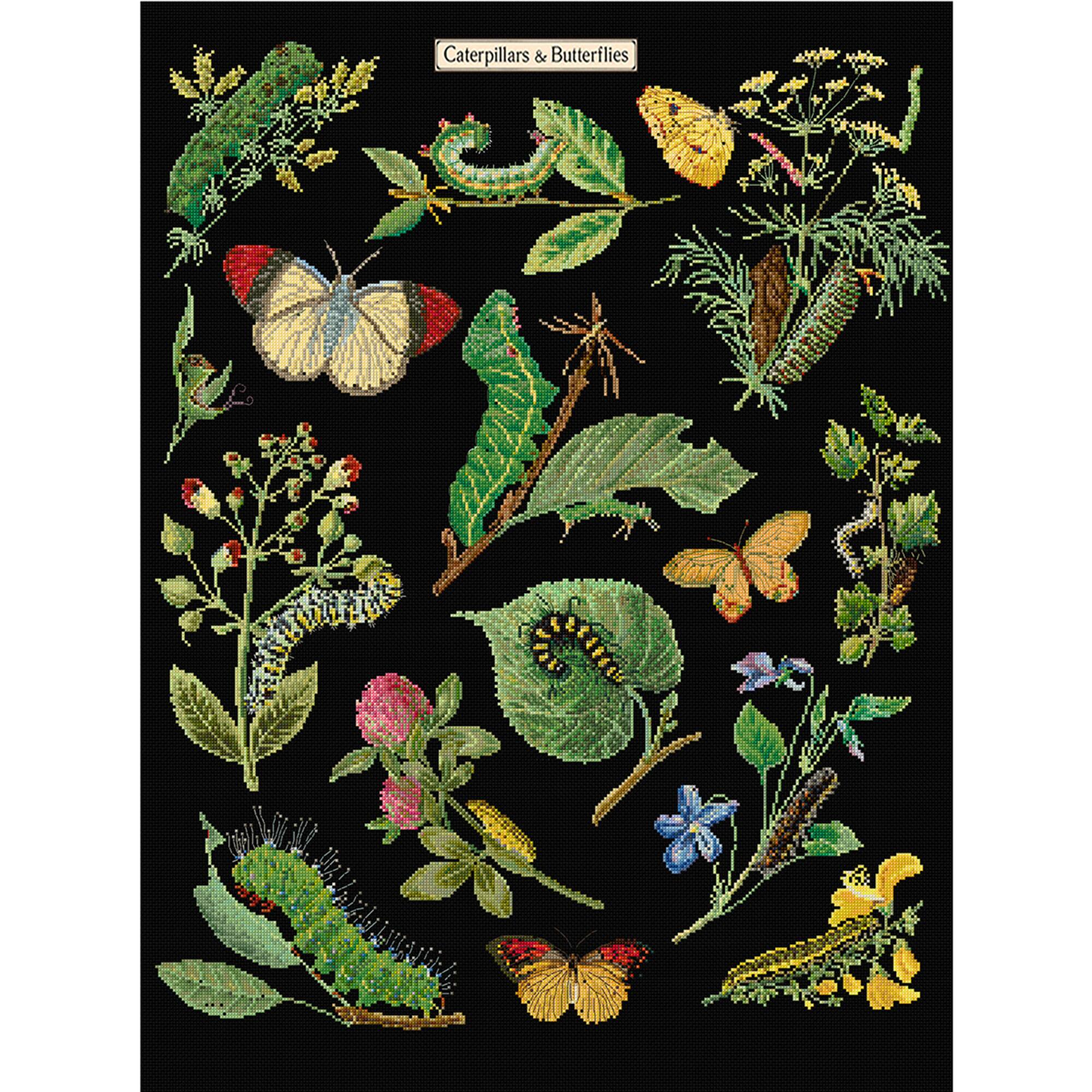 Thea Gouverneur Since 1959® Caterpillars & Butterflies Counted Cross Stitch Kit